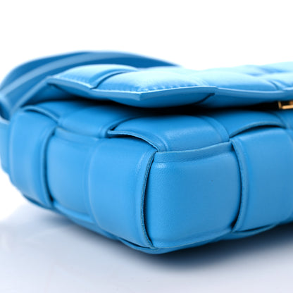 Bottega Veneta Nappa Maxi Intrecciato Small Padded Cassette Crossbody Bag Pool Blue 7 of 10