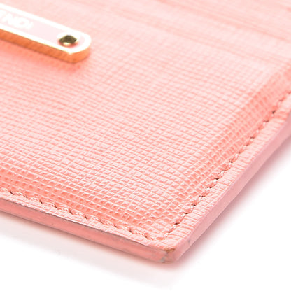Fendi Vitello Elite Card Holder Pesca 10 of 10