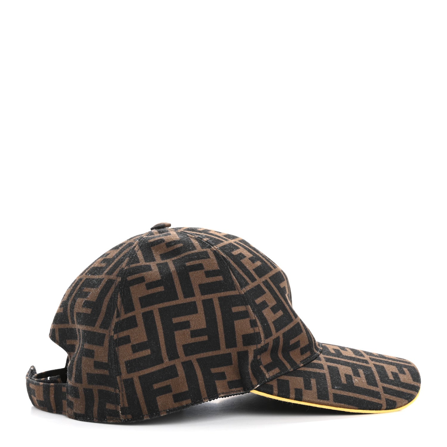 Fendi Canvas FF Reloaded Baseball Hat Tobacco Yellow 5 of 8