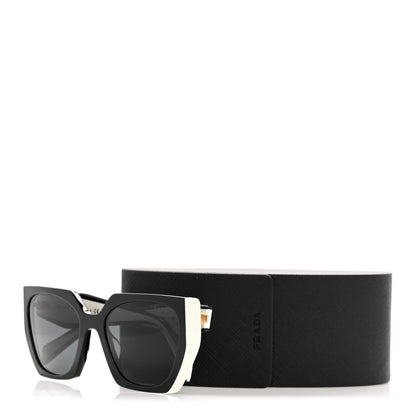 Prada Acetate Sunglasses SPR 15W Black White 8 of 8
