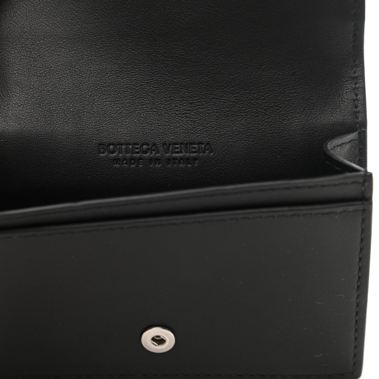 Nappa Intrecciato Card Holder Black