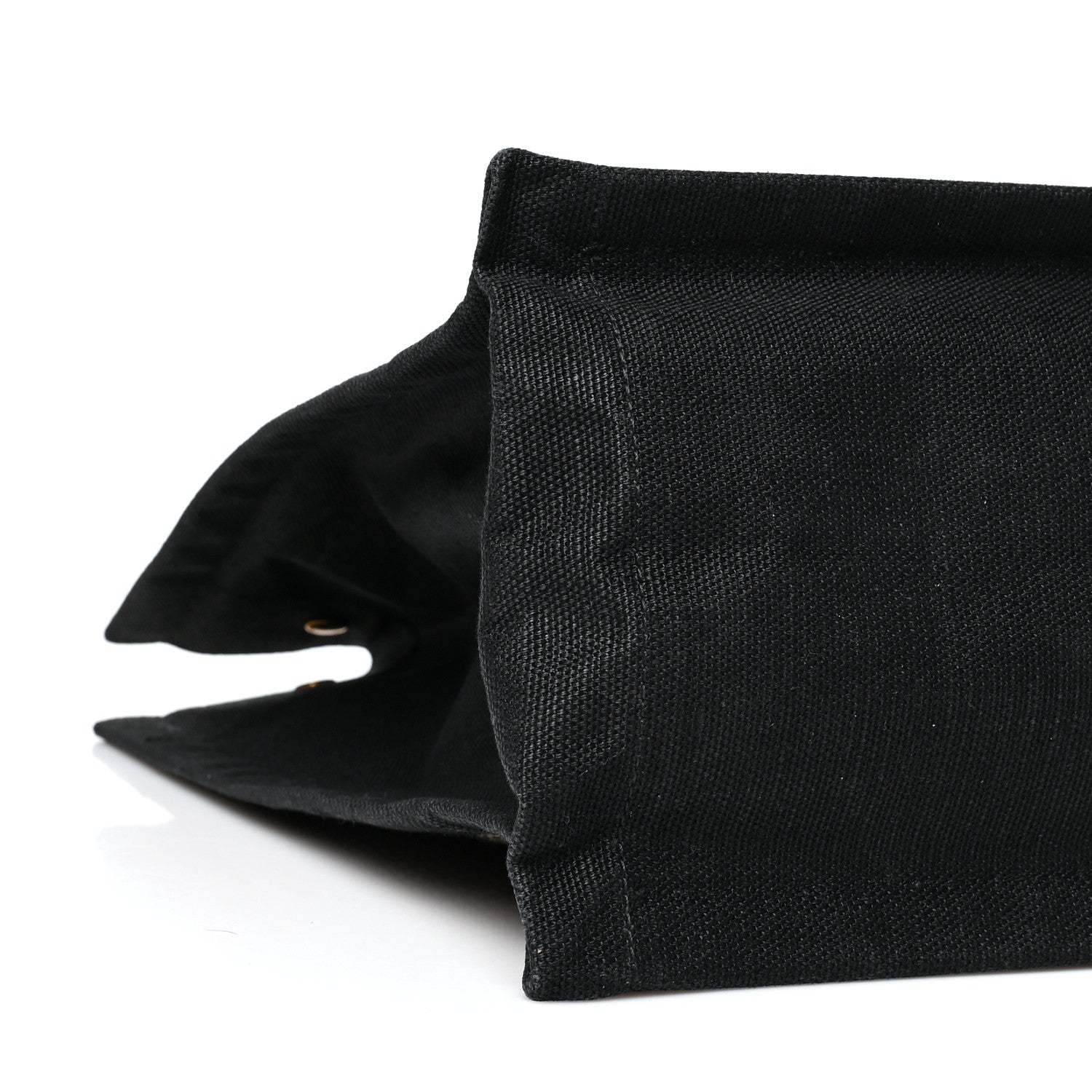 Saint Laurent Embroidered Cotton Linen Rive Gauche Noe Tote Black Beige 8 of 9