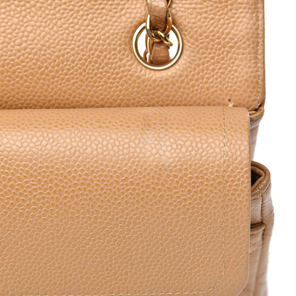Chanel Caviar Quilted Medium Double Flap Beige 17 of 25