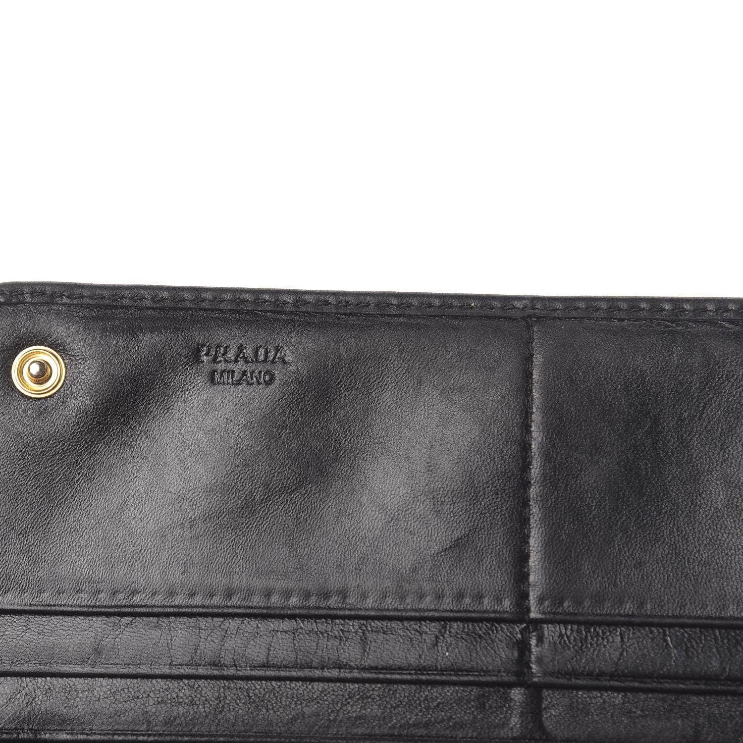 Prada Vitello Phenix Continental Flap Wallet Black 6 of 16