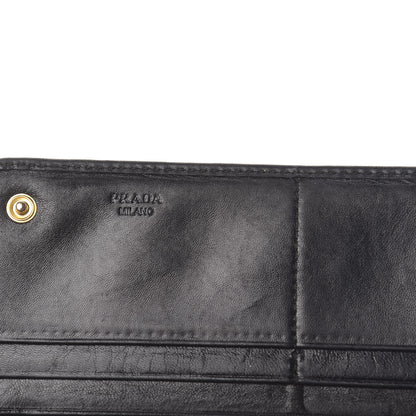 Prada Vitello Phenix Continental Flap Wallet Black 6 of 16