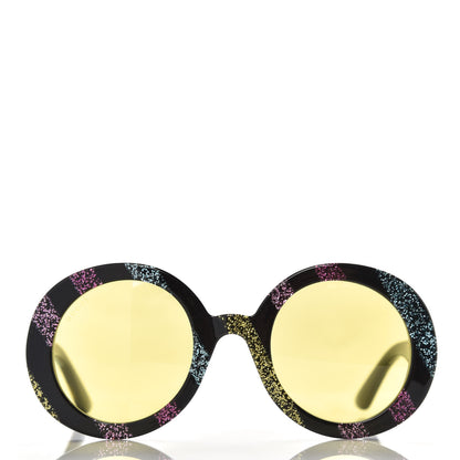 Gucci Acetate Round Glitter GG0319S Sunglasses Rainbow 2 of 8