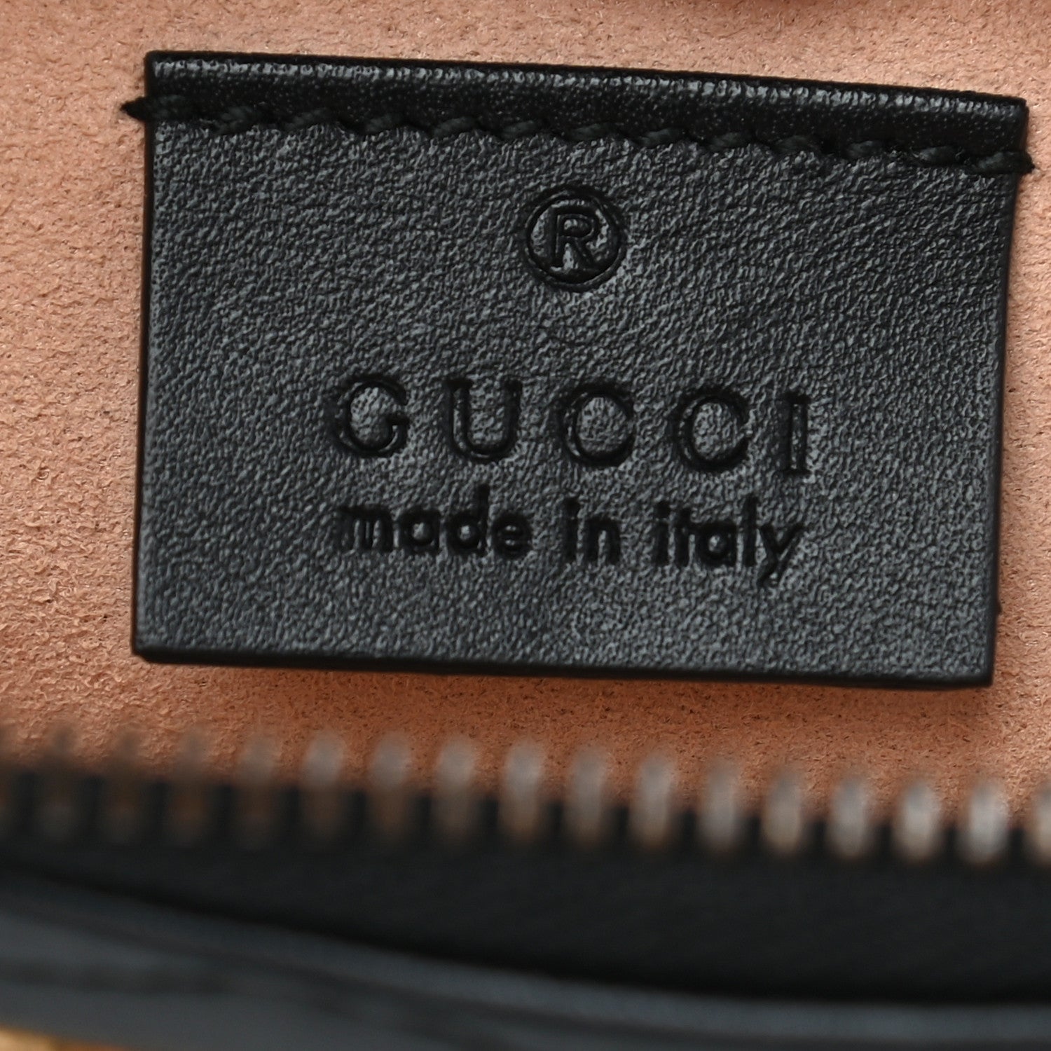 Gucci Calfskin Matelasse Large GG Marmont Zip Pouch Black 6 of 11