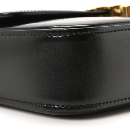 Celine Shiny Calfskin Triomphe Shoulder Bag Black 9 of 10