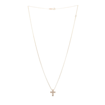 Van Cleef & Arpels 18K Yellow Gold Diamond Cross Pendant Necklace 3 of 6