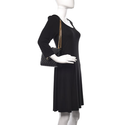 Saint Laurent Grain De Poudre Textured Mixed Matelasse Triquilt Medium Monogram Satchel Black 2 of 11