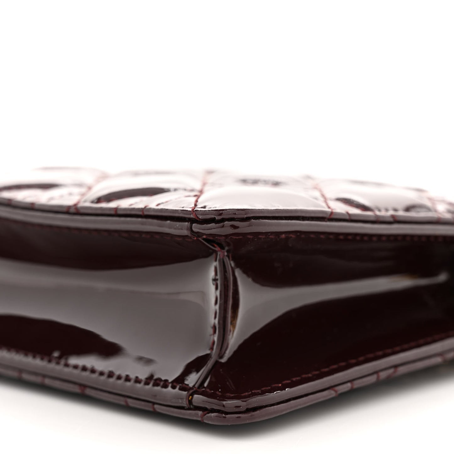 Patent Cannage Caro Zipped Pouch With Chain Amaranth