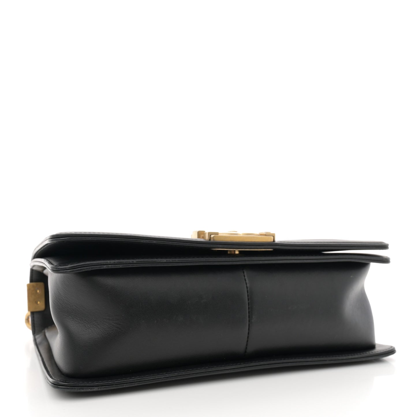Calfskin Quilted Medium Boy Flap Black