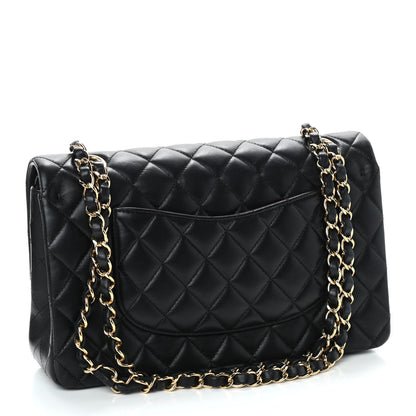 Chanel Lambskin Quilted Medium Double Flap Black 2 of 8