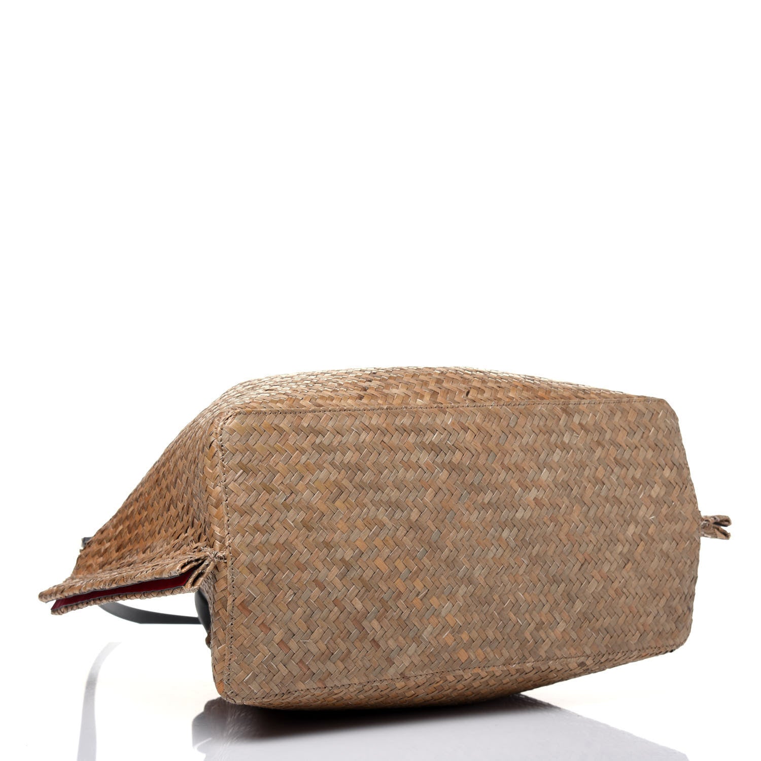 Valentino Garavani Raffia Medium Vlogo Escape Shopper Natural Black Rouge 6 of 23