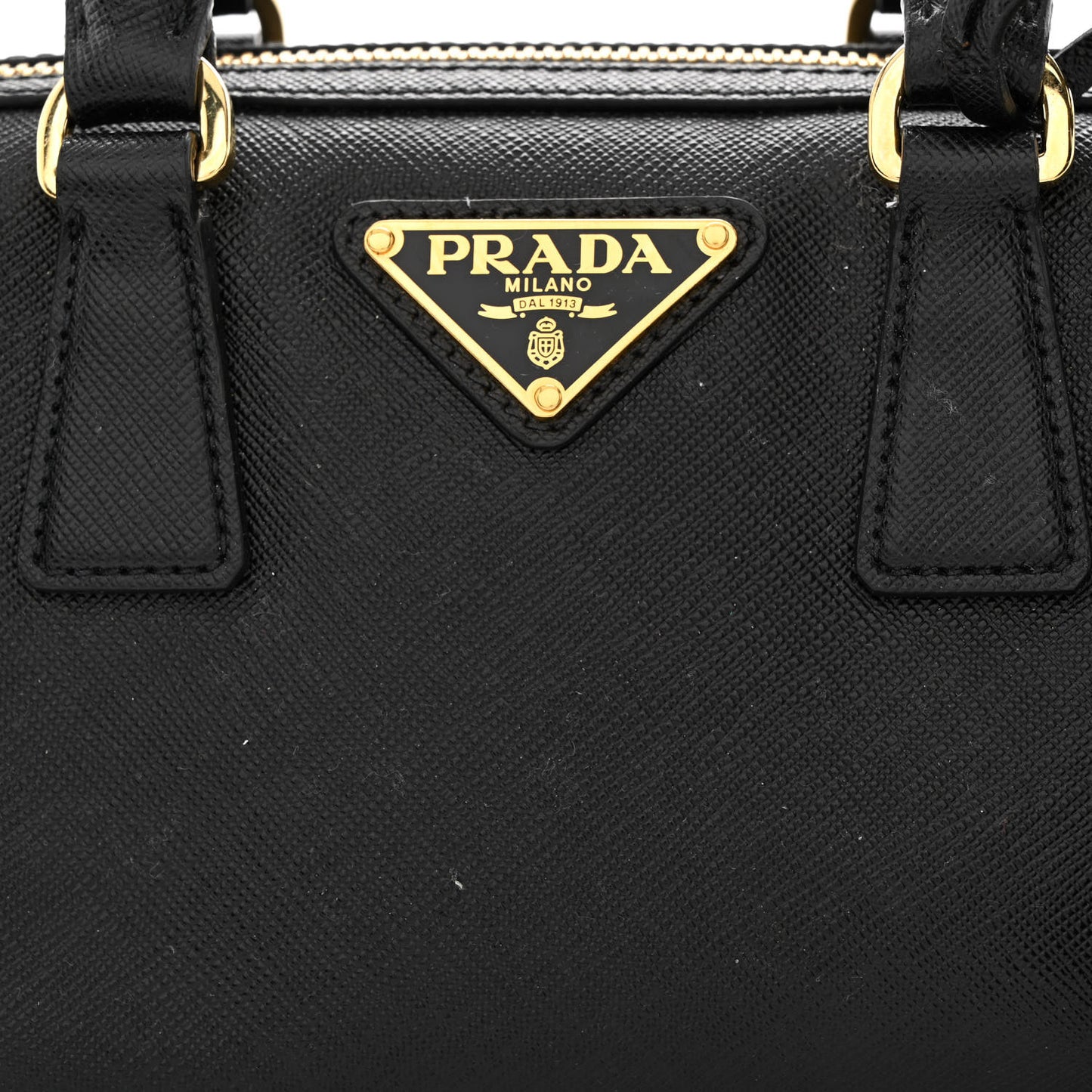 Saffiano Lux Top Handle Crossbody Bag Black