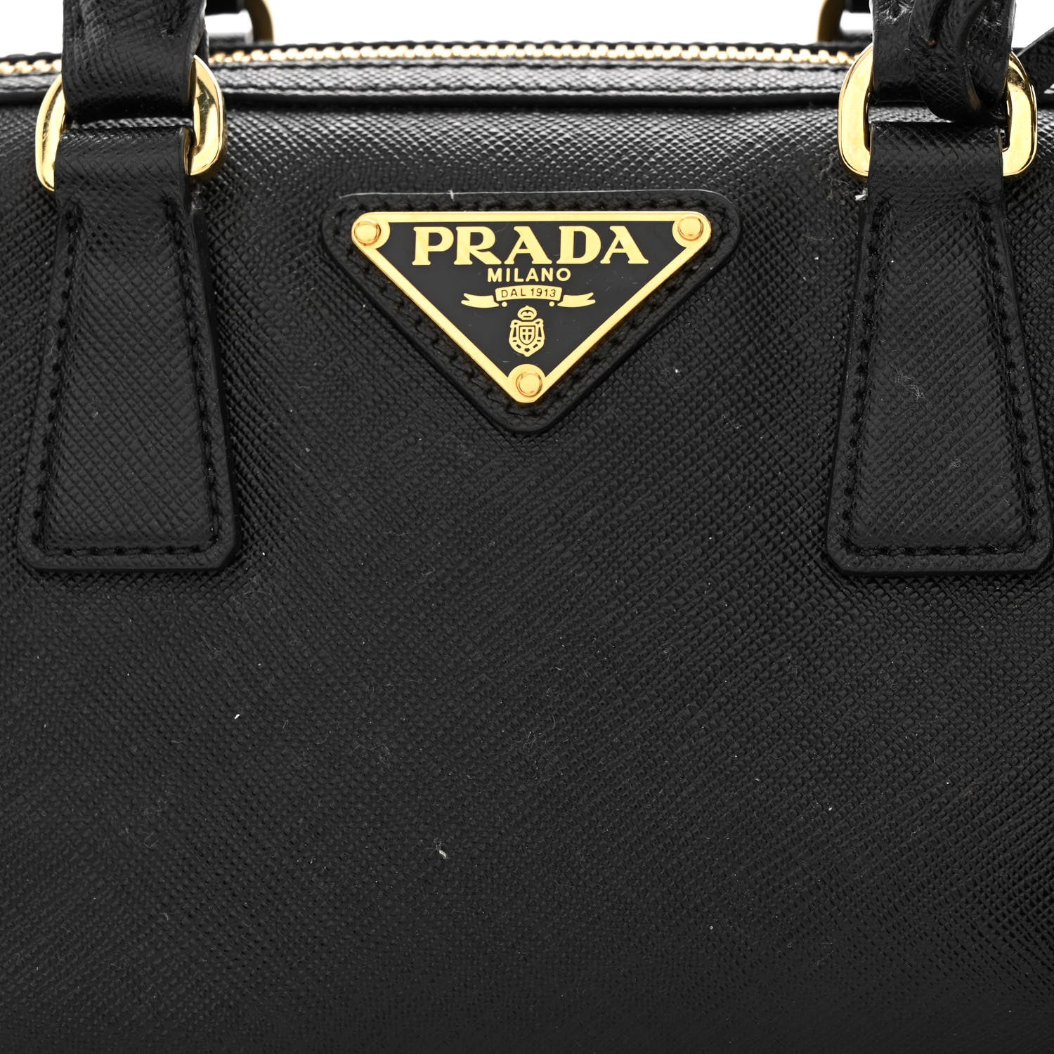 Prada Saffiano Lux Top Handle Crossbody Bag Black 9 of 14