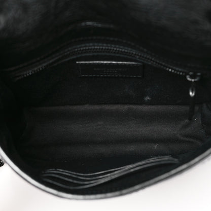 Saint Laurent Crinkled Calfskin Matelasse Monogram Niki Chain Wallet Black 5 of 11