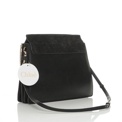 Chloe Suede Calfskin Medium Faye Shoulder Bag Black 3 of 6