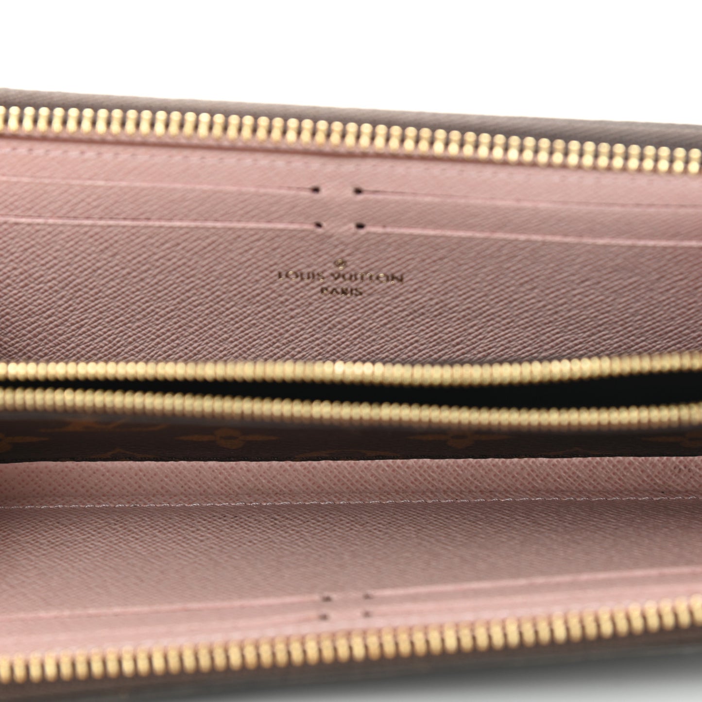 Monogram Clemence Wallet Rose Ballerine