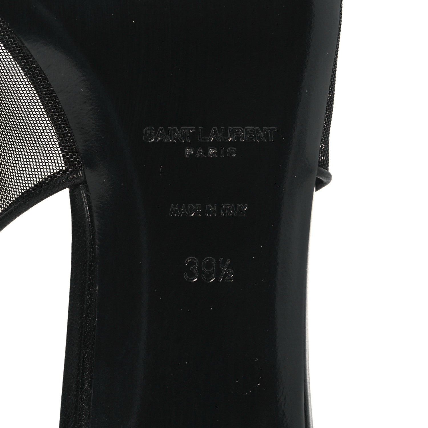 Saint Laurent Mesh Oxalis Slingback 30 Pumps 39.5 Black 6 of 8