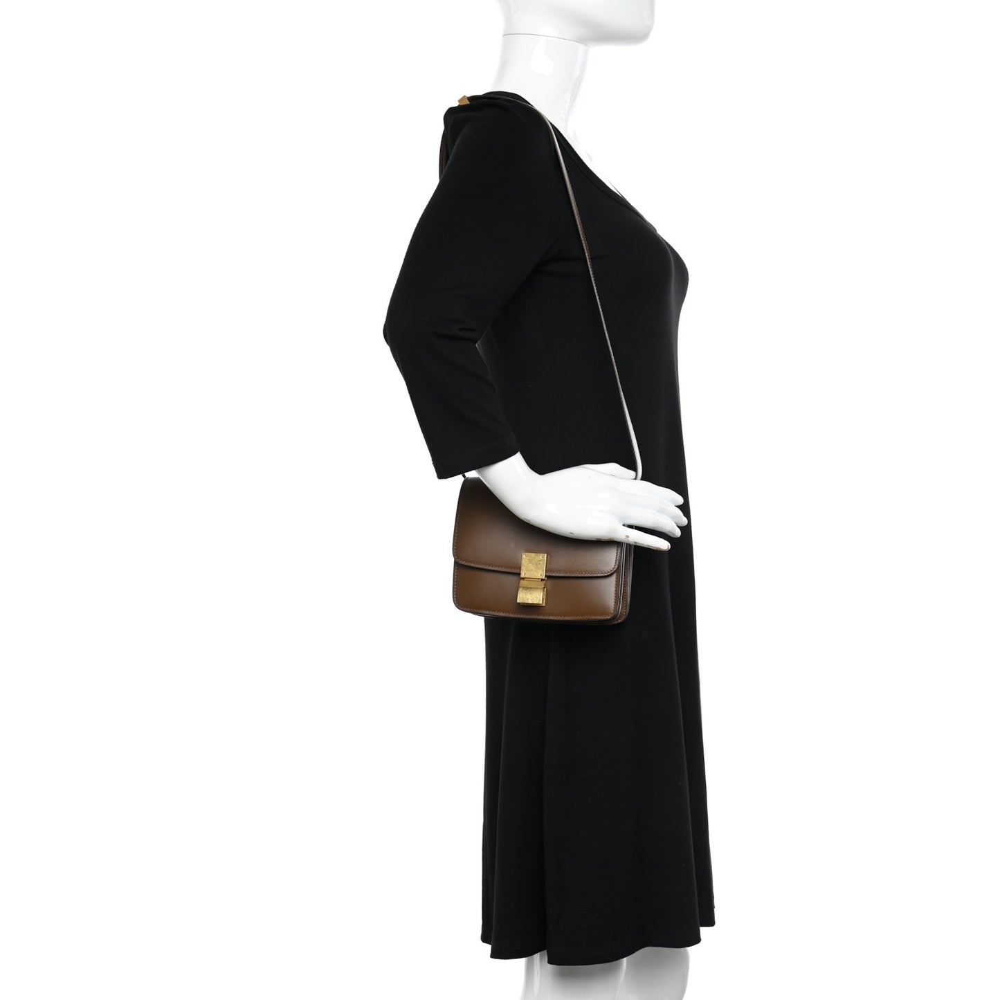 Smooth Calfskin Small Classic Box Flap Bag Camel
