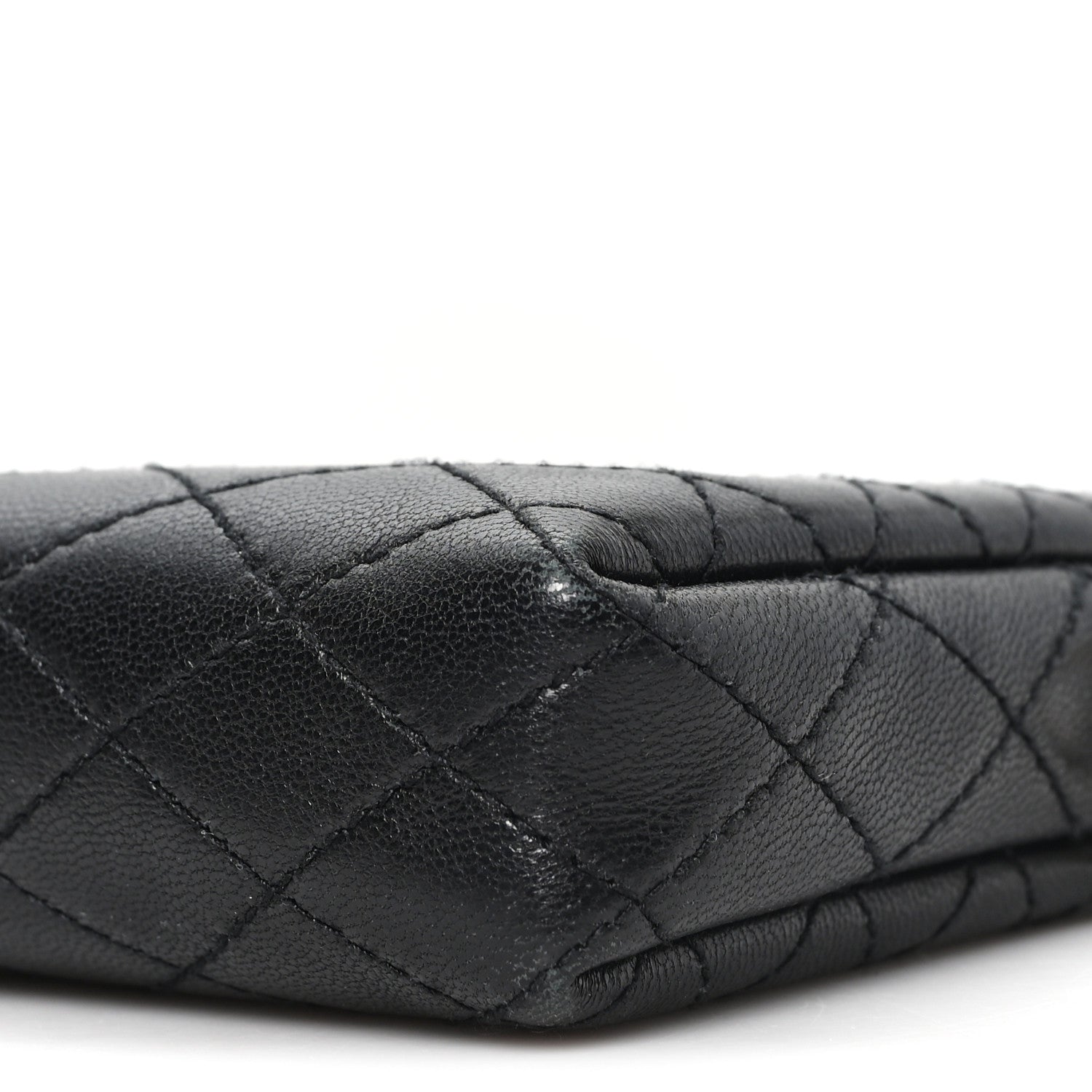 Saint Laurent Lambskin Quilted Gaby Zipped Pouch Black 9 of 10