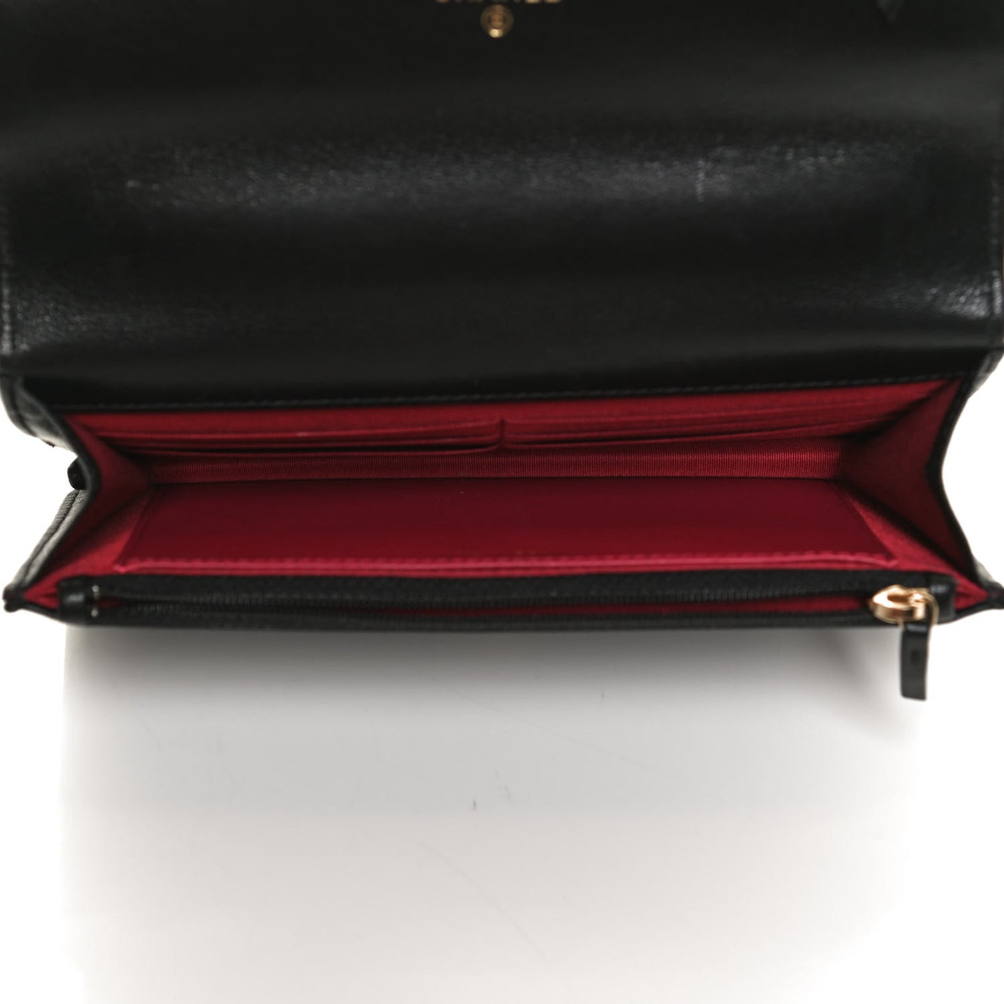 Goatskin Quilted Chanel 19 Wallet On Chain WOC Black