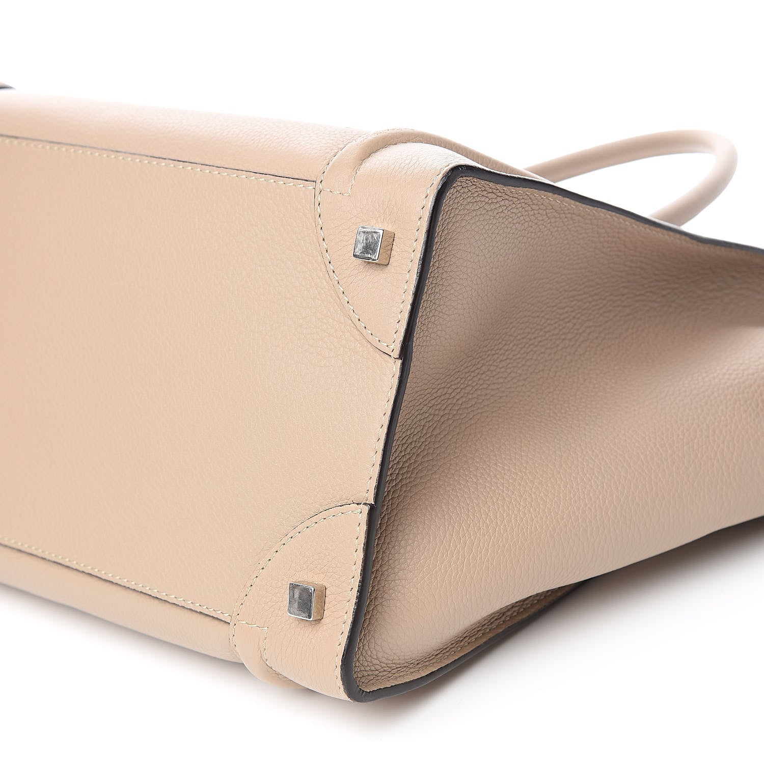 Celine Drummed Calfskin Mini Luggage Dune 10 of 11