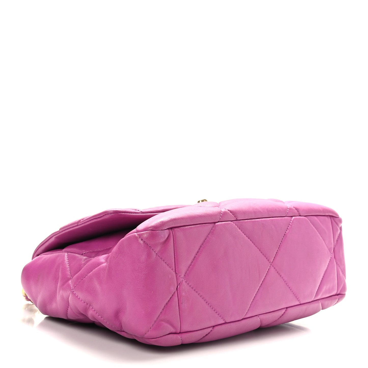 Lambskin Quilted Large Chanel 19 Flap Purple