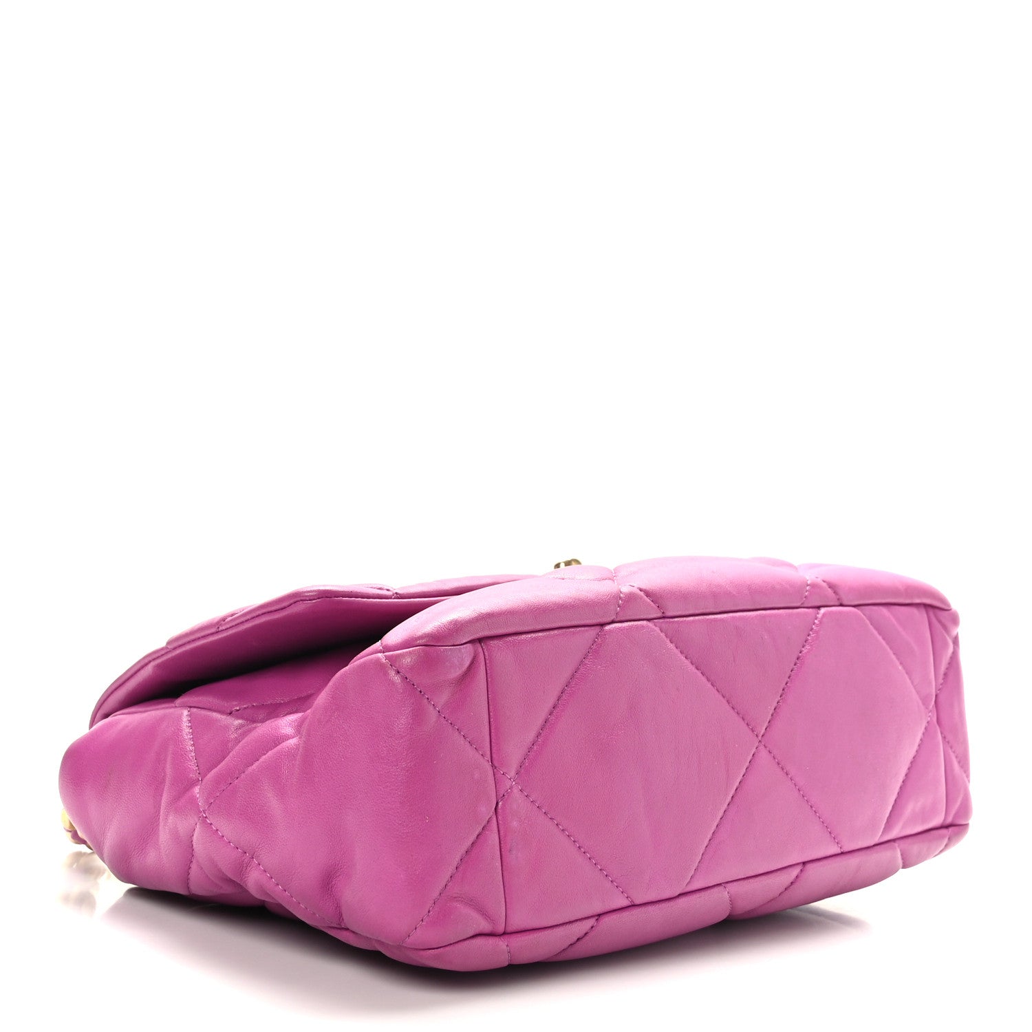 Chanel Lambskin Quilted Large Chanel 19 Flap Purple 4 of 10