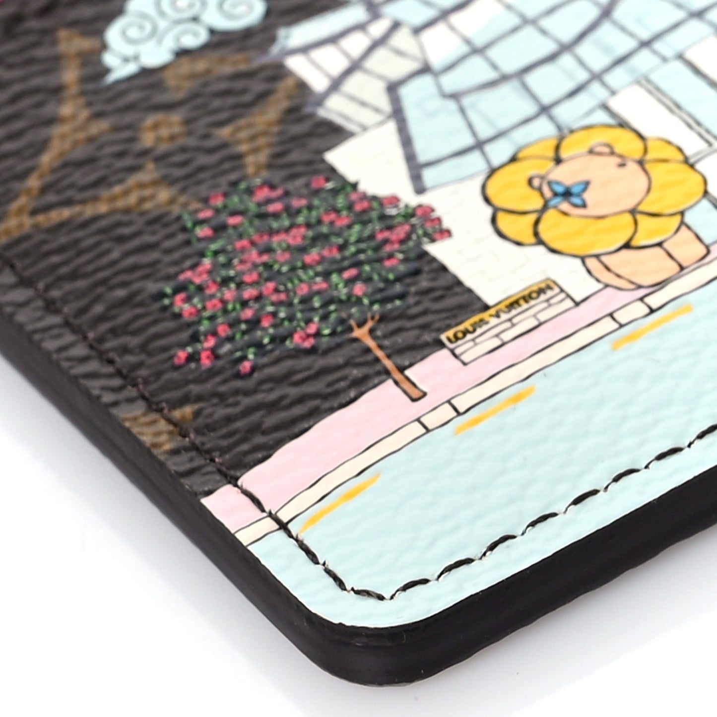 Monogram 2022 Christmas Animation Seoul Cardholder Fuchsia