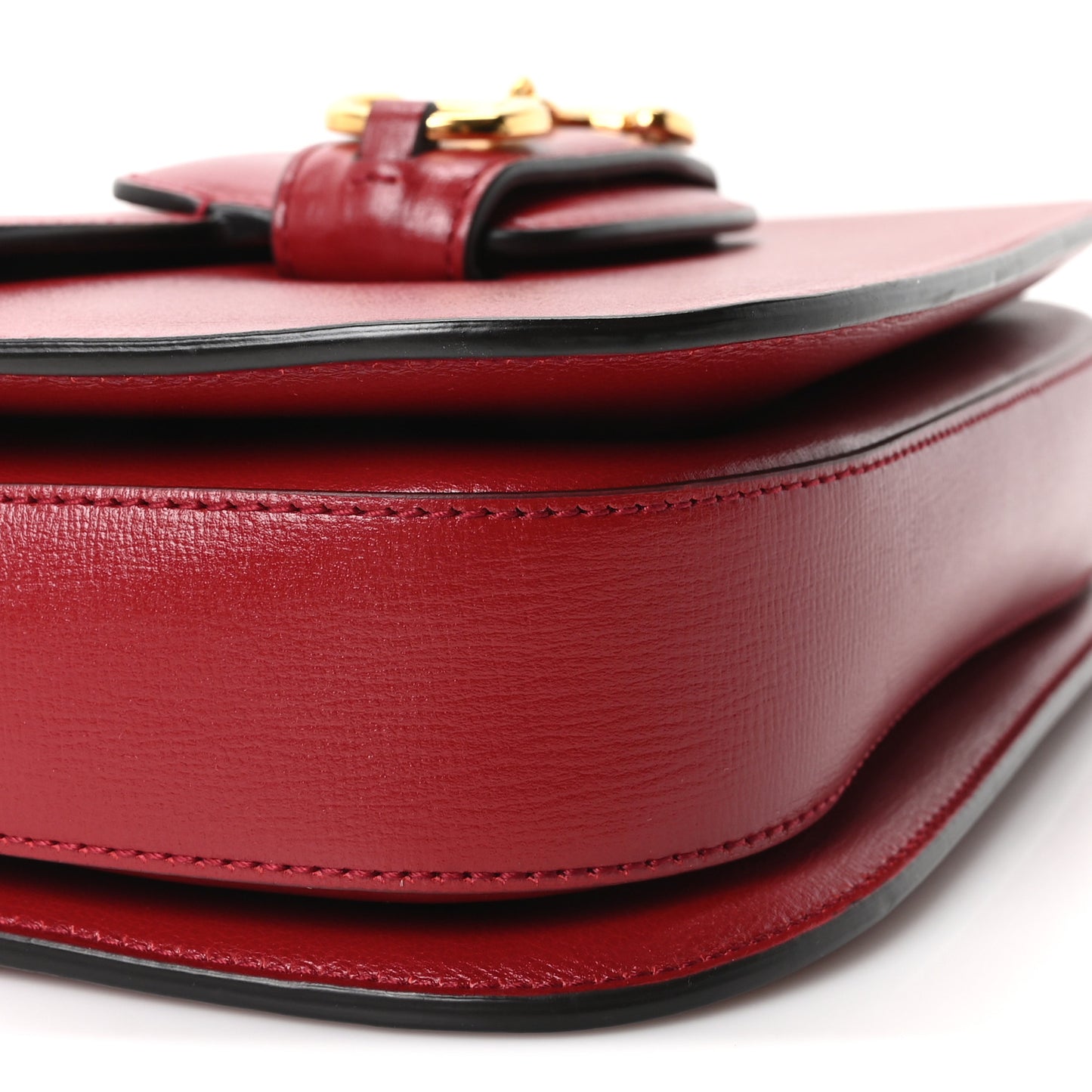 Arabella Calfskin Horsebit 1955 Shoulder Bag Rosso Ancora