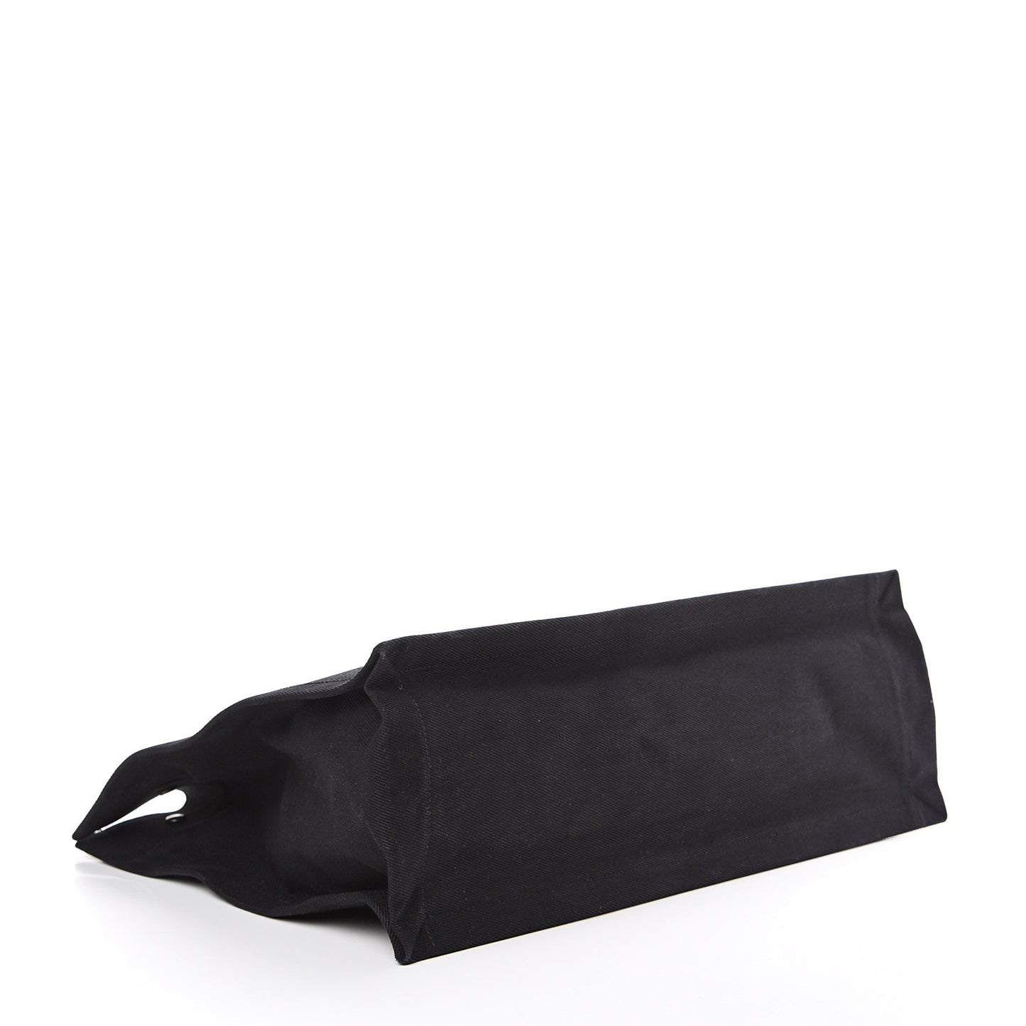 Linen Calfskin Rive Gauche Tote Black