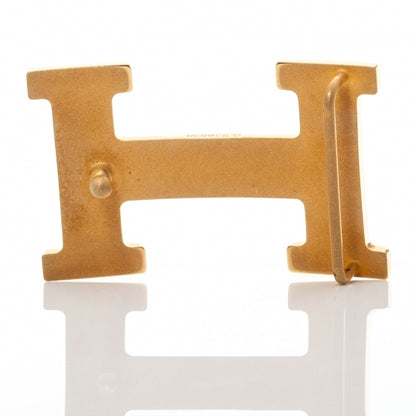 Hermes Leather Reversible H Belt 65 Gold Blanc 14 of 16