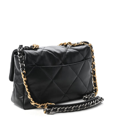 Chanel Lambskin Quilted Large Chanel 19 Flap Black 3 of 10