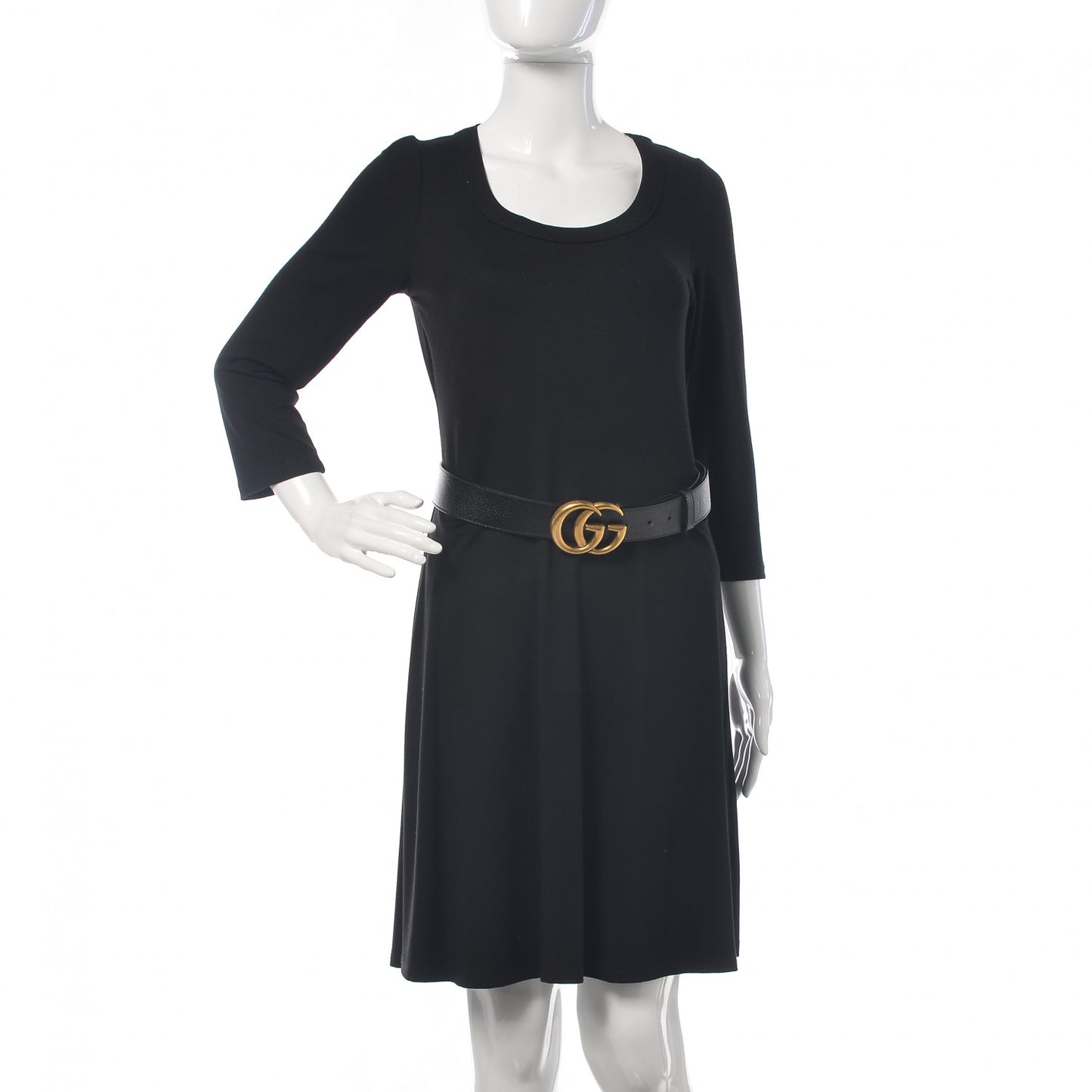 Textured Calfskin Double G 40mm Belt 85 34 Black