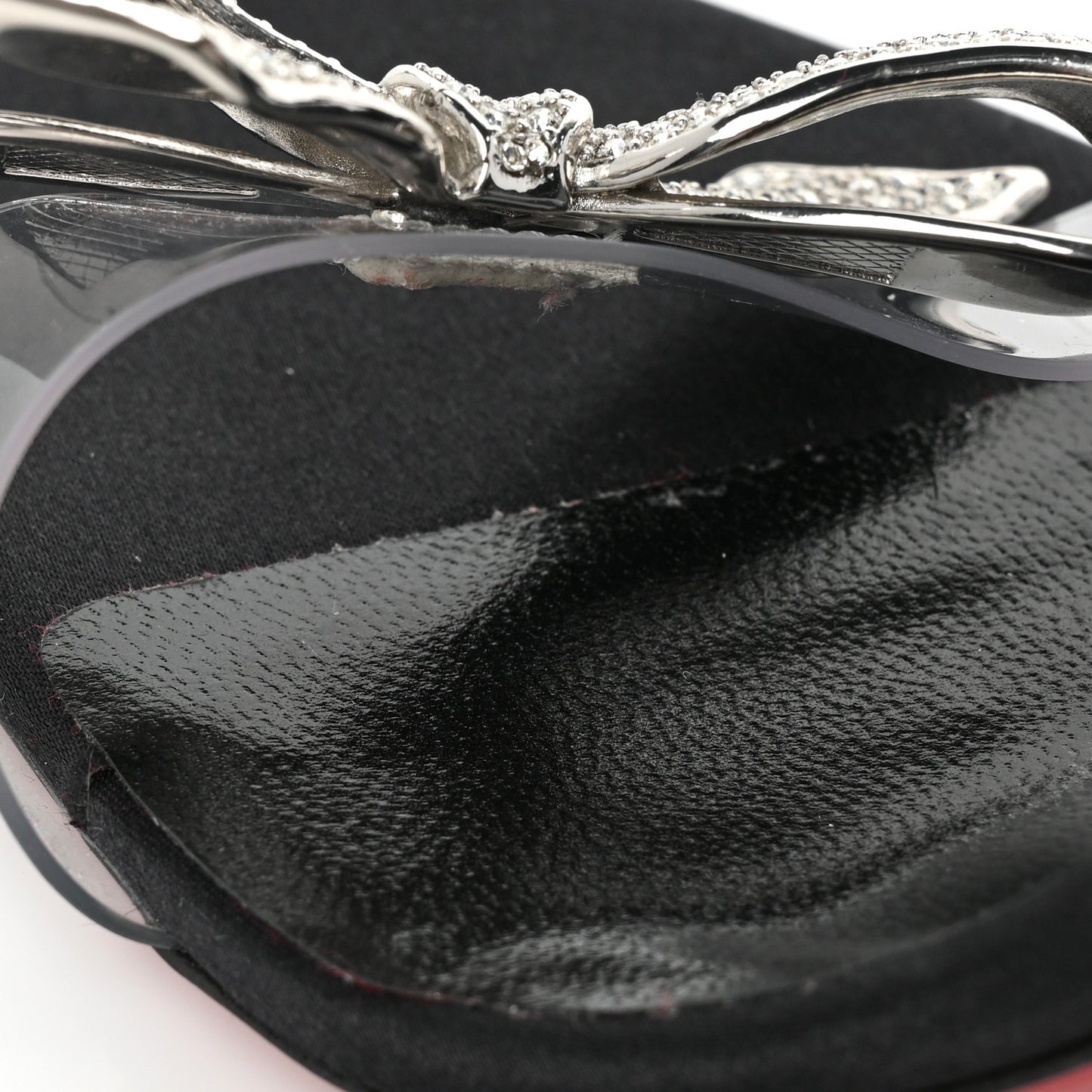 Satin Crystal PVC Astrinodo 100 Sandals 37 Black