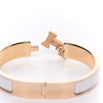 Hermes Enamel Narrow Clic Clac H Bracelet PM White 4 of 6