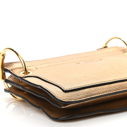 Chloe Metallic Calfskin Small Roy Bag Gold 9 of 10