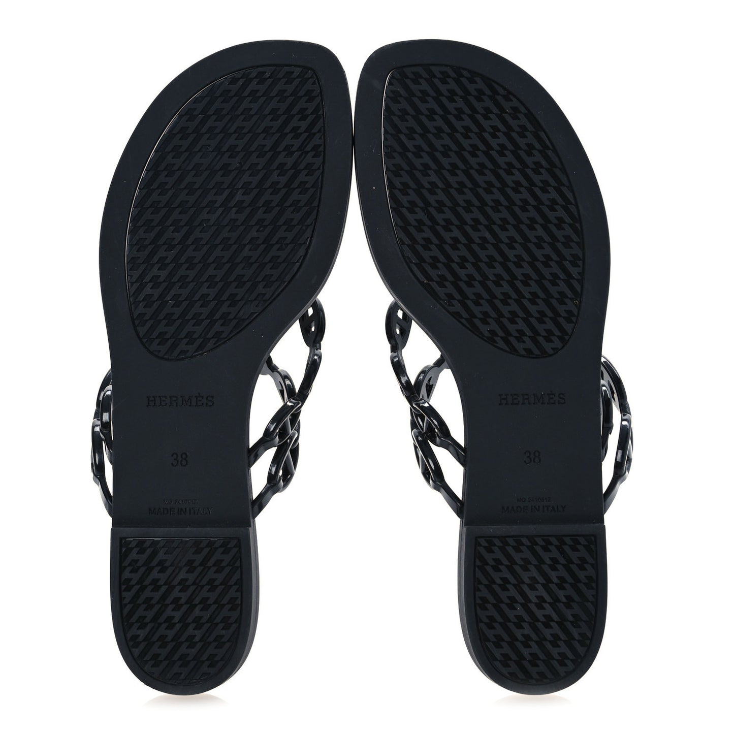 Rubber Chaine d'Ancre Island Sandals 38 Black
