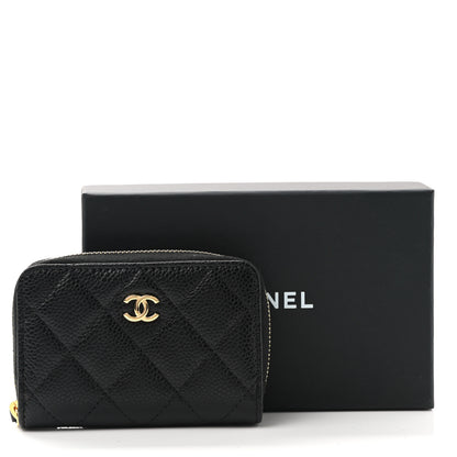 Chanel Caviar Quilted Classic Zipped Coin Purse Black 9 of 9