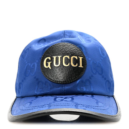 Gucci Econyl Nylon Monogram Off The Grid Baseball Hat M Orient Blue Black 3 of 9