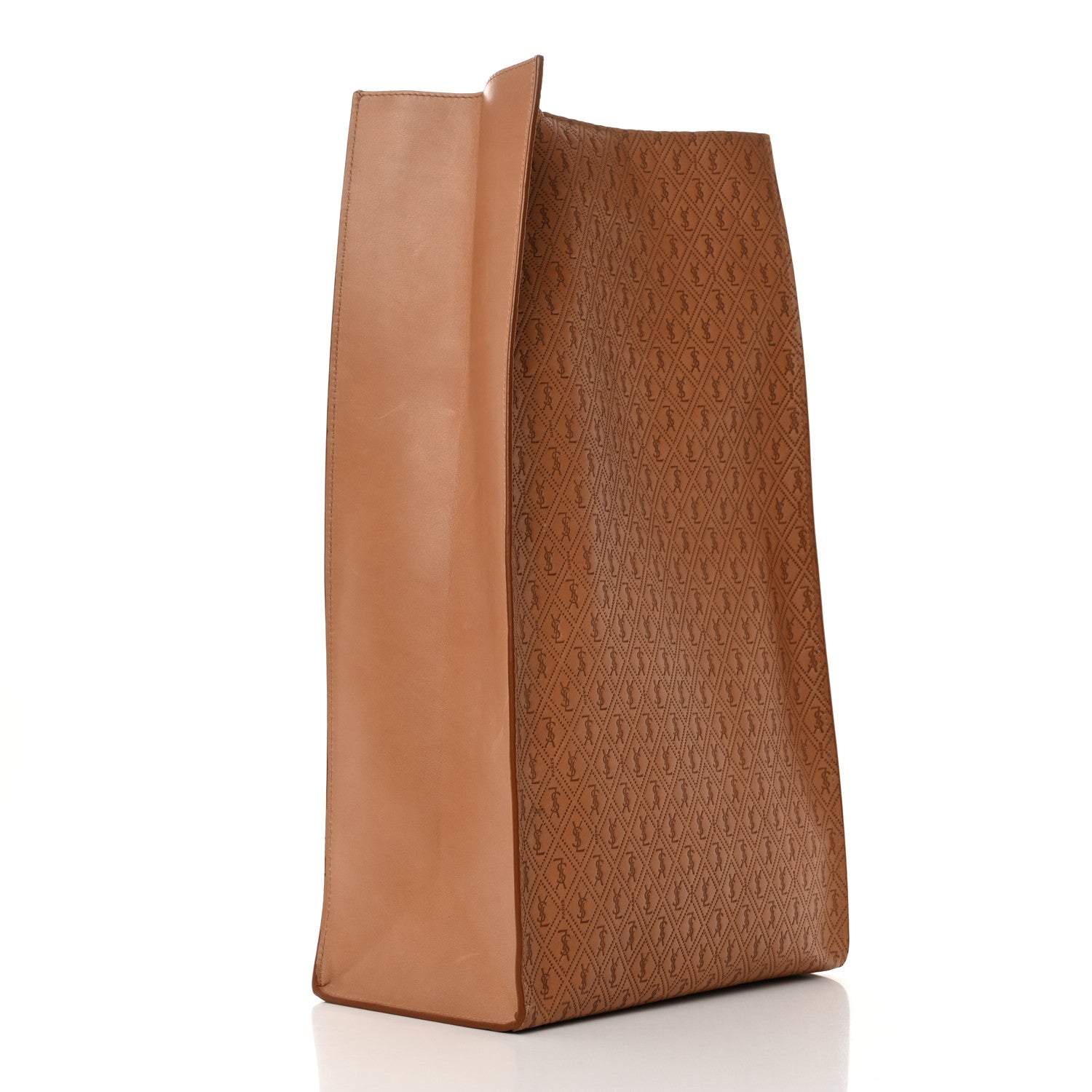 Saint Laurent Calfskin Monogram Deli Paper Bag Vintage Beige 3 of 7