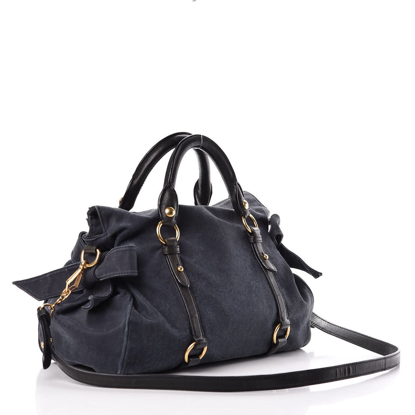 Washed Canvas Canapa Shopping Pattina Tote Bleuette