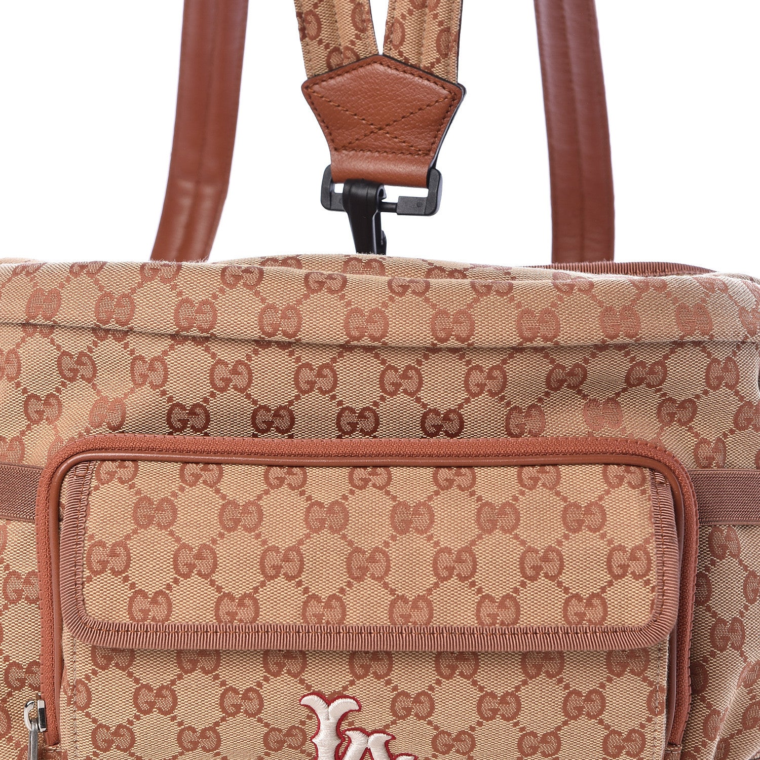 Gucci X MLB GG Monogram LA Dodgers Convertible Belt Bag Beige Ruggine Ivory 8 of 10