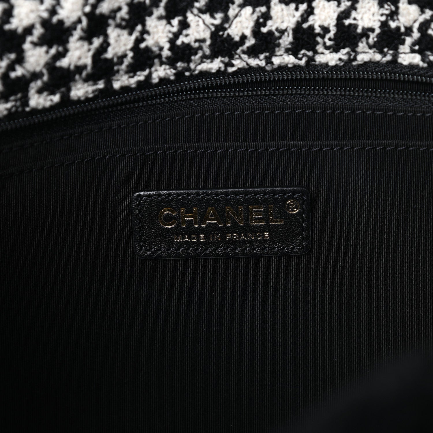 Chanel Shearling Tweed Jumbo Single Flap Black White 6 of 10