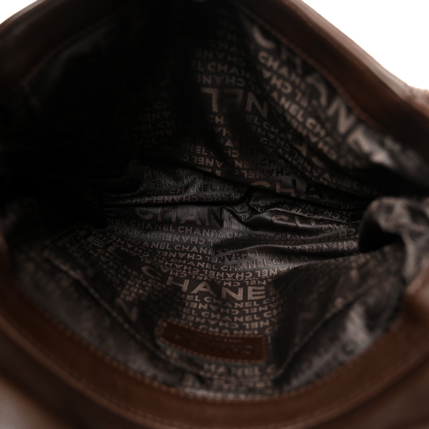 Chanel Lambskin Pleated CC Shoulder Bag Marron Fonce 5 of 10