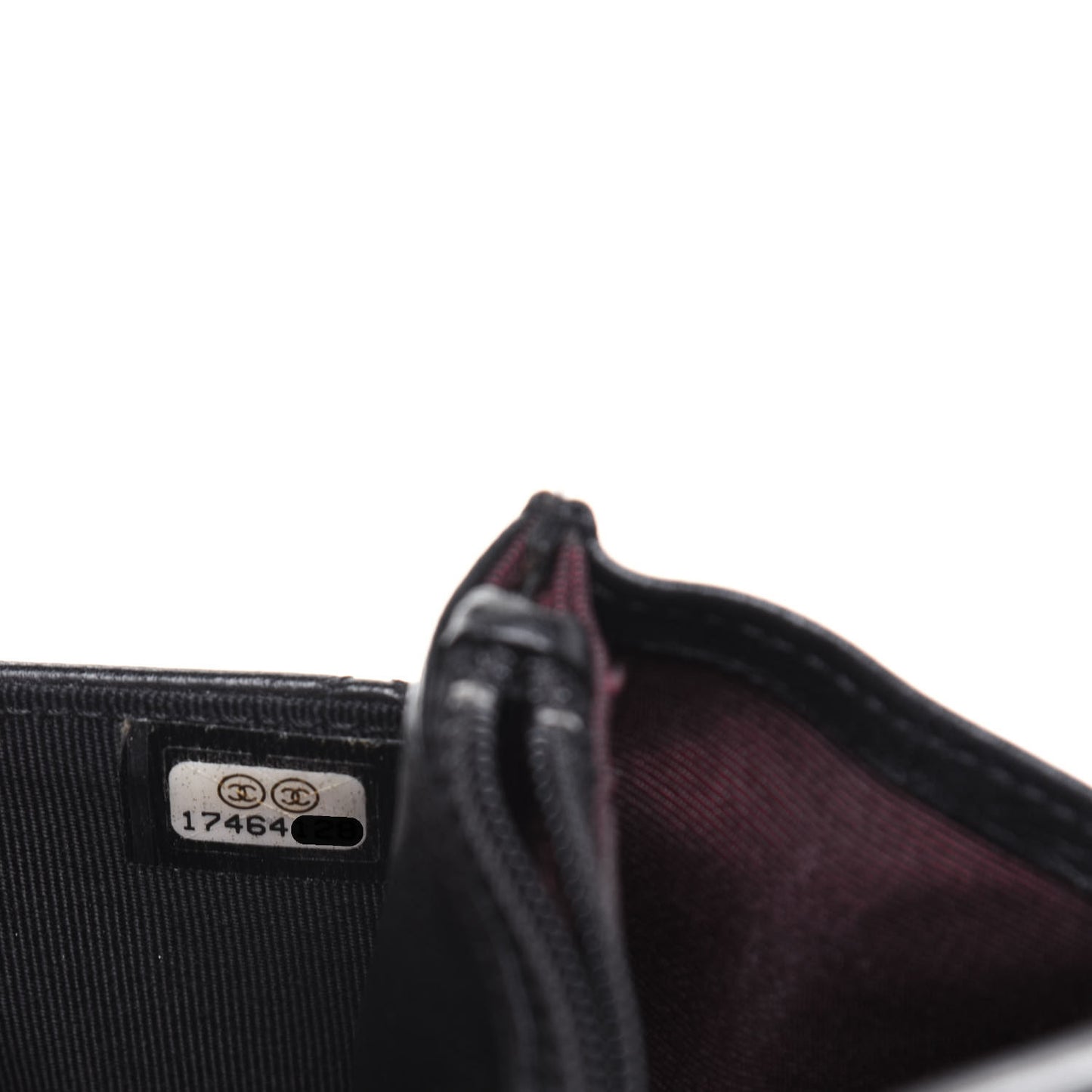 Lambskin Quilted Wallet On Chain WOC Black