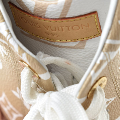 Louis Vuitton Monogram Giant Time Out Sneakers 37.5 Kaki White Beige 11 of 11