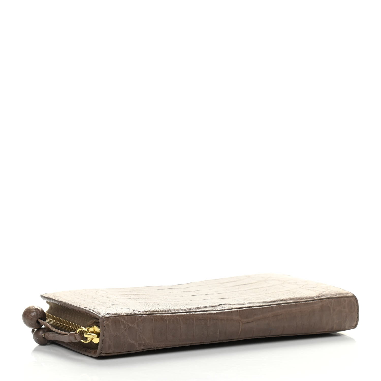 Nancy Gonzalez Crocodile Zip Continental Wallet Taupe 4 of 8